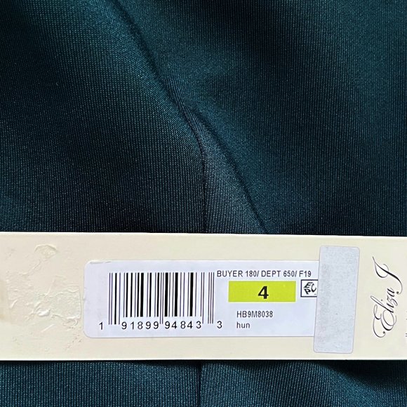 NEW! Eliza J V-Neck Sheath Green Coctail Dress, Size 4 - Picture 14 of 15